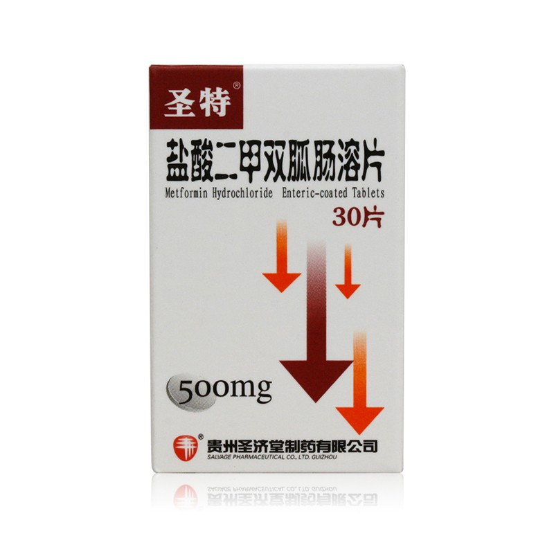 盐酸二甲双胍肠溶片(圣特)包装主图