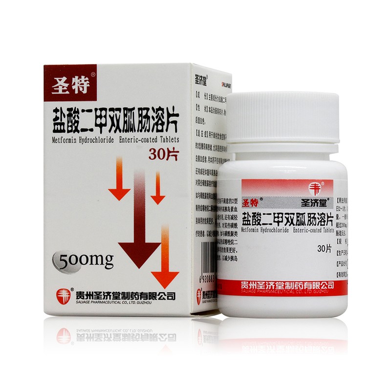 盐酸二甲双胍肠溶片(圣特)包装主图