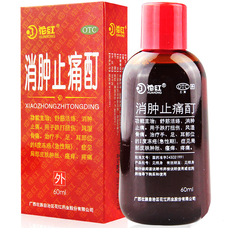 消肿止痛酊(花红)包装主图