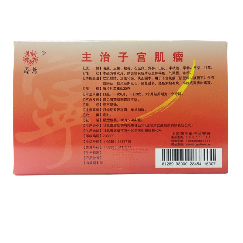 宫瘤宁片(五谷)包装主图