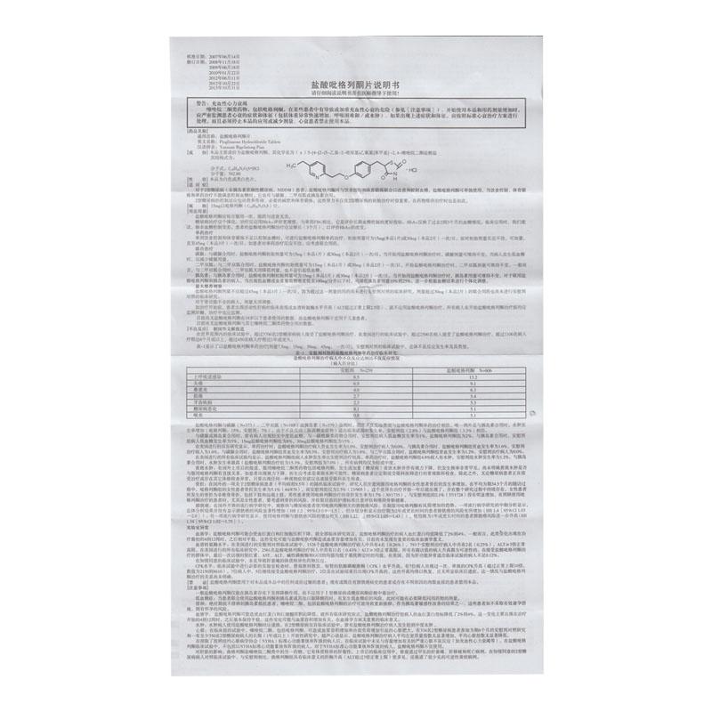 盐酸吡格列酮片(唐敏)包装主图