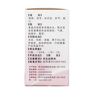 桂枝茯苓丸(九芝堂)包装主图