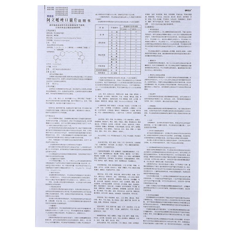 阿立哌唑片(博思清)包装主图