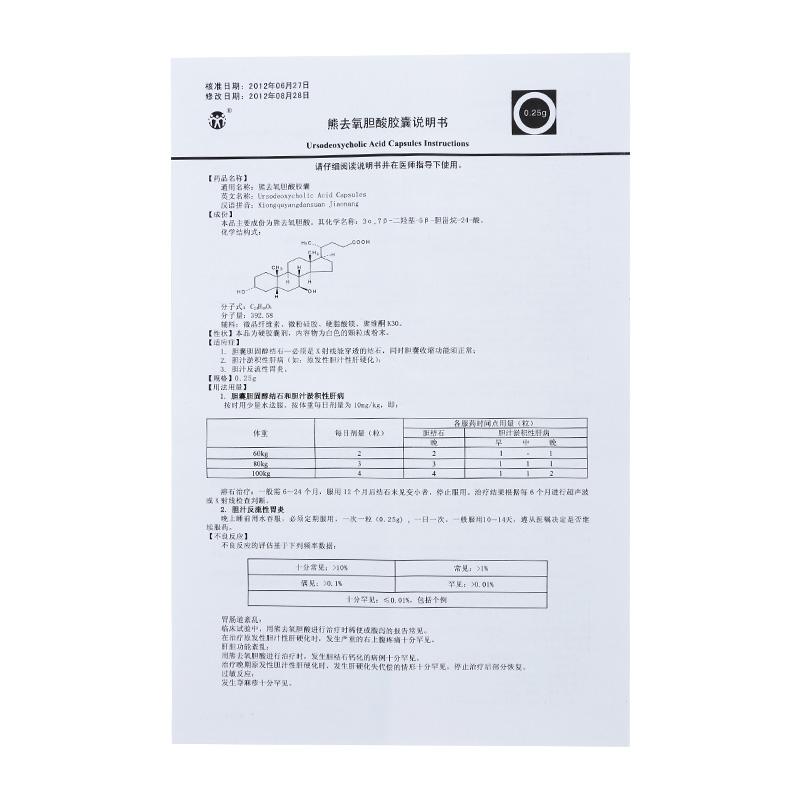 熊去氧胆酸胶囊(科瑞德)包装主图