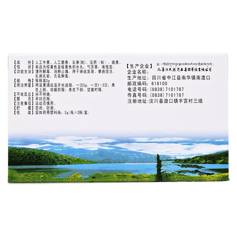牛黄醒消丸(九寨沟)包装主图
