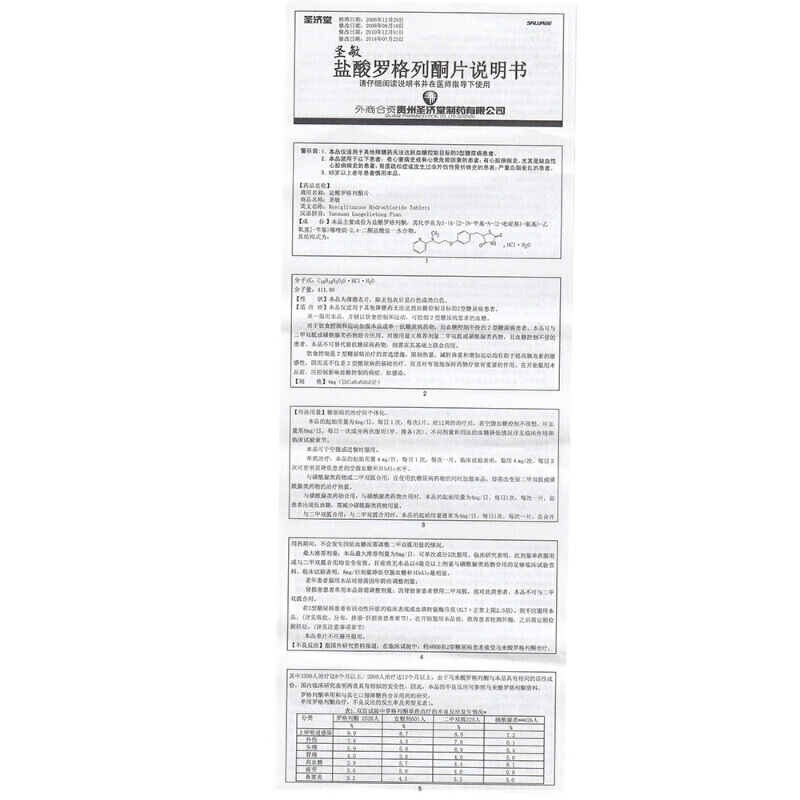 盐酸罗格列酮片(圣济堂)包装主图