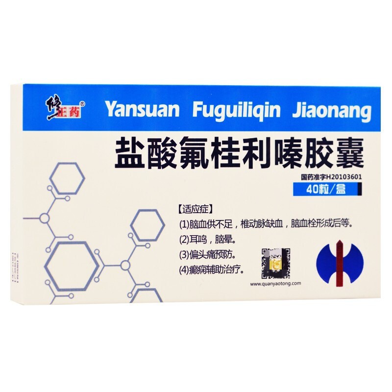 盐酸氟桂利嗪胶囊(修正药)包装主图