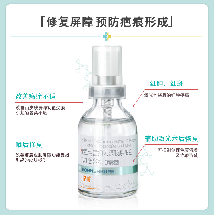 医用重组人源胶原蛋白功能敷料(喷雾型)(伯纳赫)包装主图