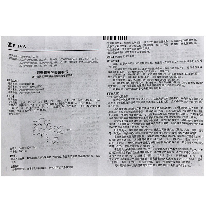 阿奇霉素胶囊(舒美特)包装主图
